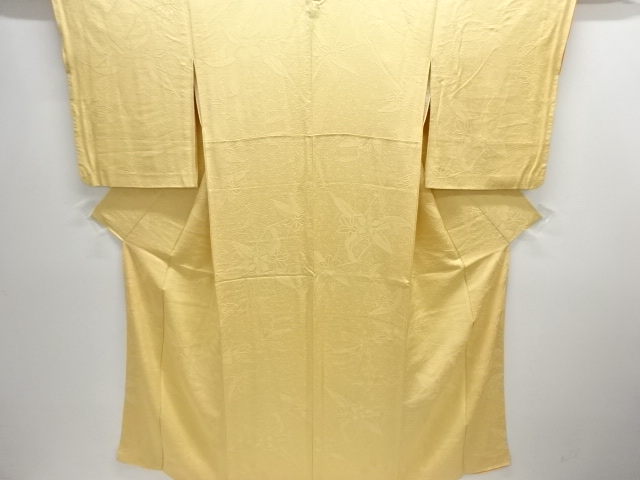 JAPANESE KIMONO / IROMUJI / WOVEN FLORAL PLANTS